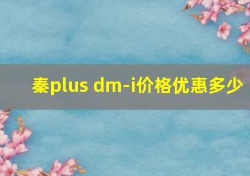 秦plus dm-i价格优惠多少